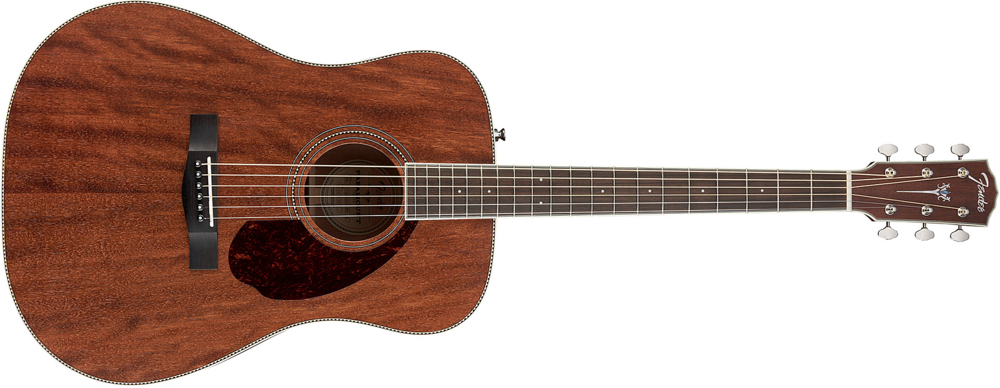 Fender Pm-1 Standard All Mahogany Case Paramount Dreadnought Tout Acajou 2016 - Natural Open Pore - Guitarra electro acustica - Main picture