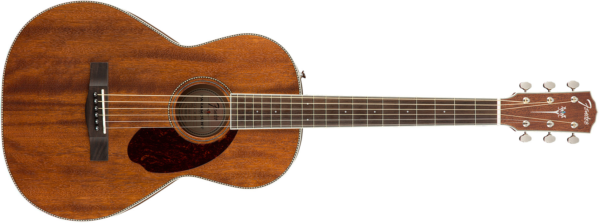 Fender Pm-2 All Mahogany W/case Paramount Parlor Tout Acajou 2017 - Natural Open Pore - Guitarra acústica & electro - Main picture