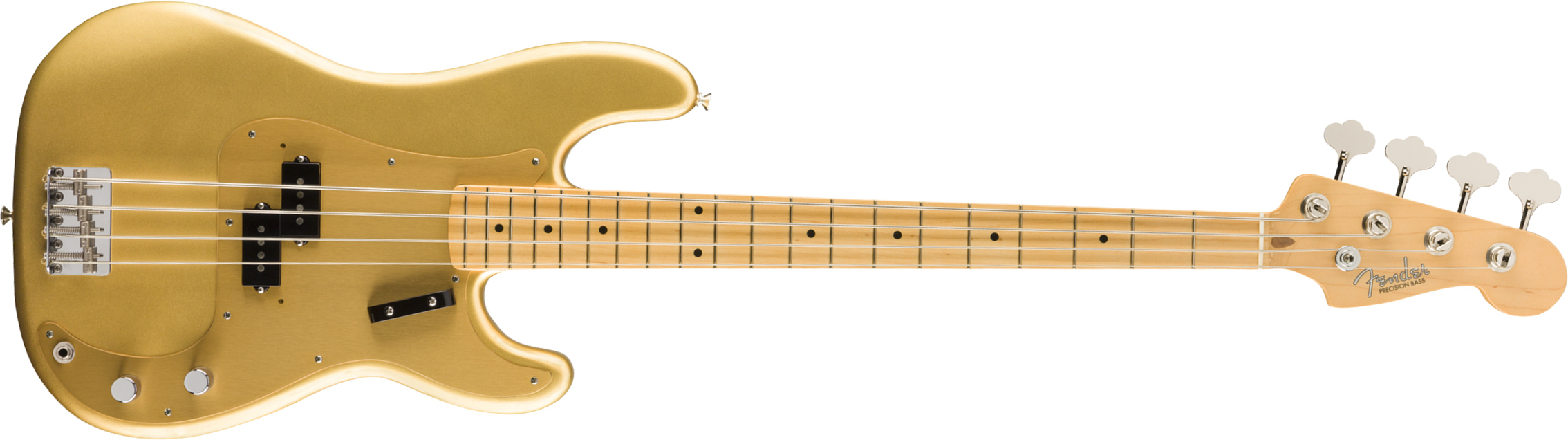 Fender Precision Bass '50s American Original Usa Mn - Aztec Gold - Bajo eléctrico de cuerpo sólido - Main picture