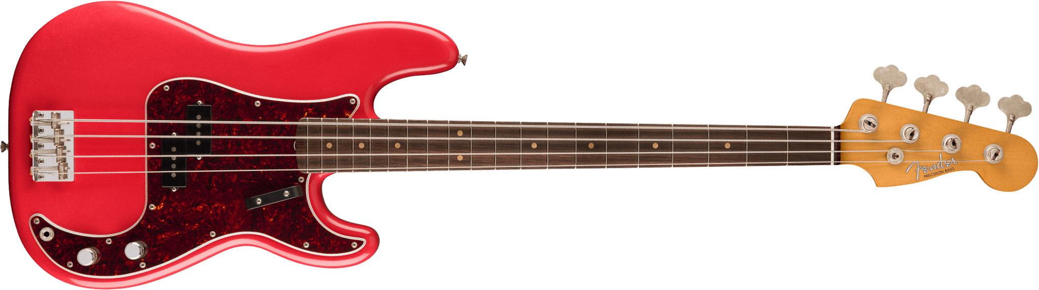 Fender Precision Bass 60s Road Worn Vintera 2 Ltd Mex Rw - Fiesta Red - Bajo eléctrico de cuerpo sólido - Main picture