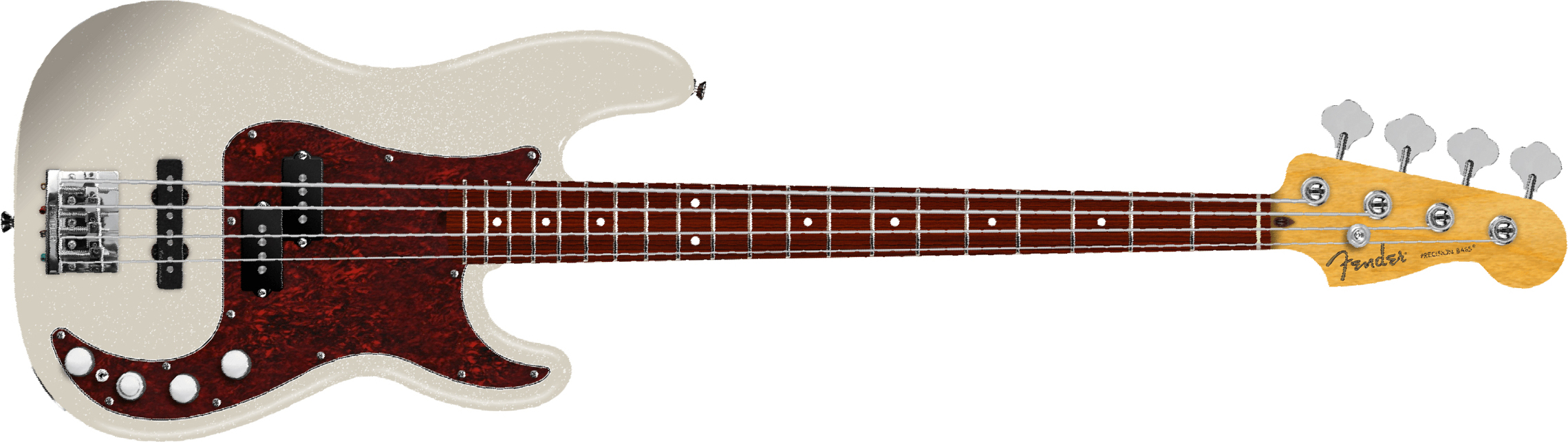 Fender Precision Bass Active Player Ii Modified Mex Rw - Olympic Pearl - Bajo eléctrico de cuerpo sólido - Main picture