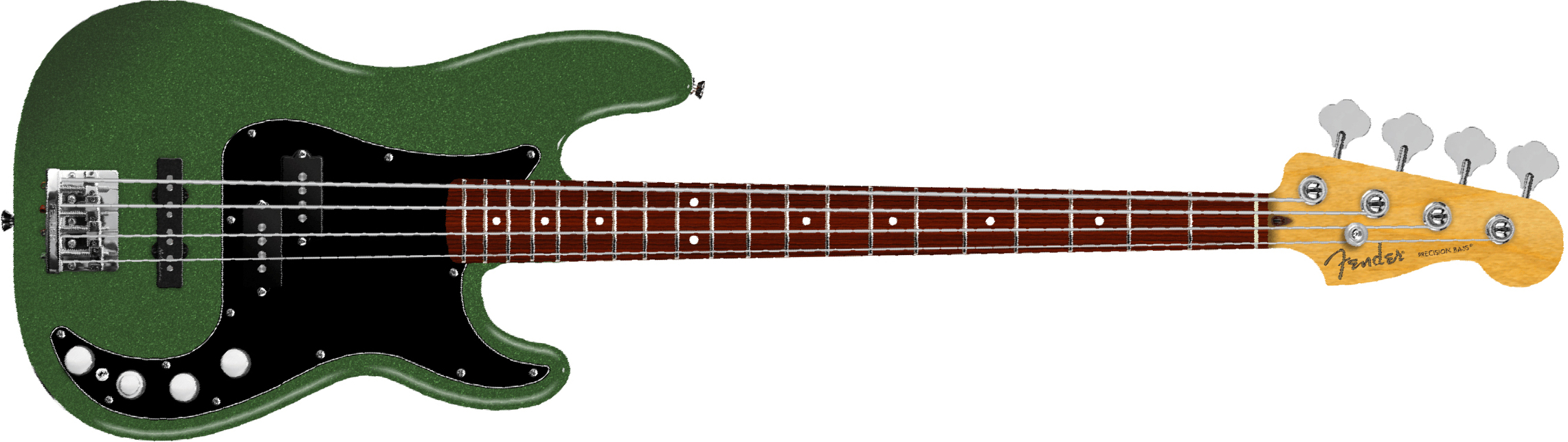 Fender Precision Bass Active Player Ii Modified Mex Rw - Harvest Green Metallic - Bajo eléctrico de cuerpo sólido - Main picture