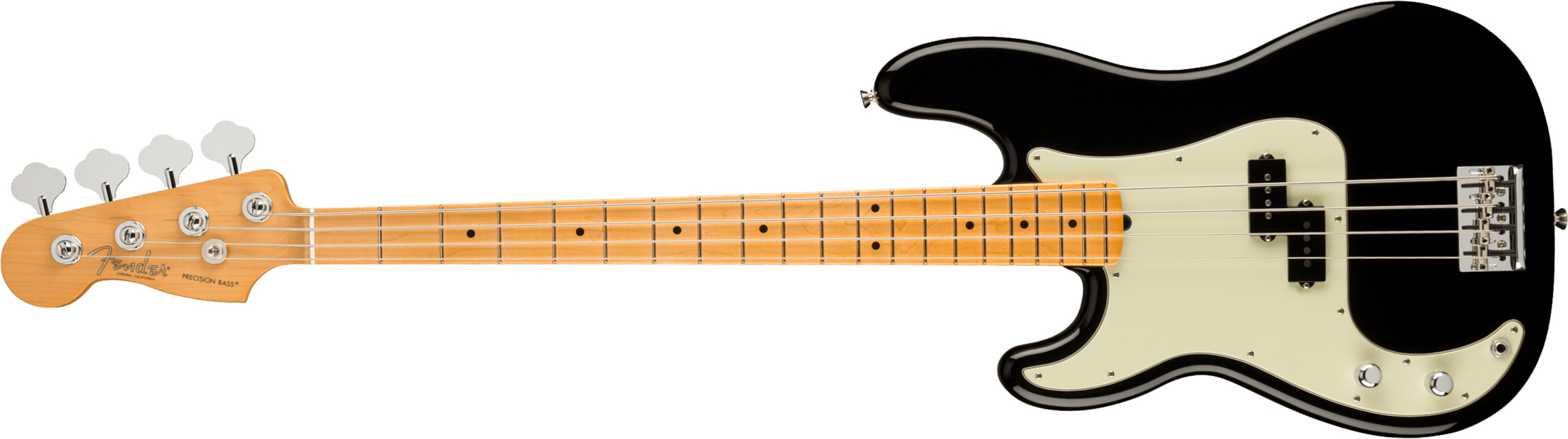 Fender Precision Bass American Professional Ii Lh Gaucher Usa Mn - Black - Bajo eléctrico de cuerpo sólido - Main picture