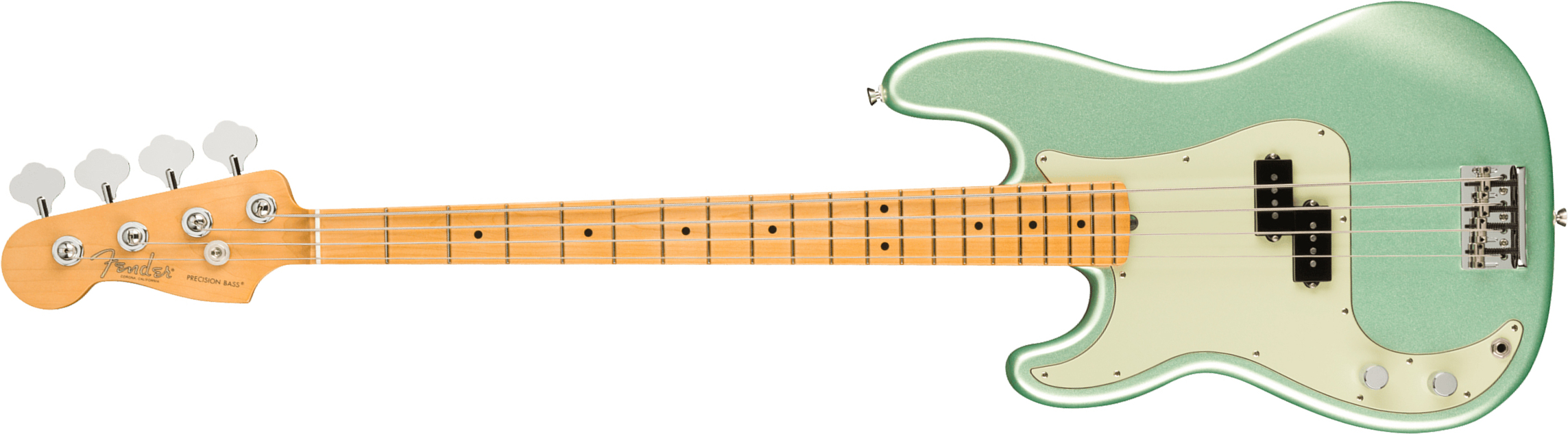 Fender Precision Bass American Professional Ii Lh Gaucher Usa Mn - Mystic Surf Green - Bajo eléctrico de cuerpo sólido - Main picture