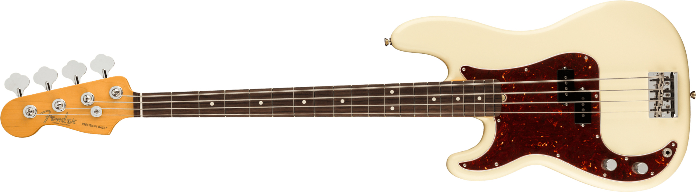 Fender Precision Bass American Professional Ii Lh Gaucher Usa Rw - Olympic White - Bajo eléctrico de cuerpo sólido - Main picture