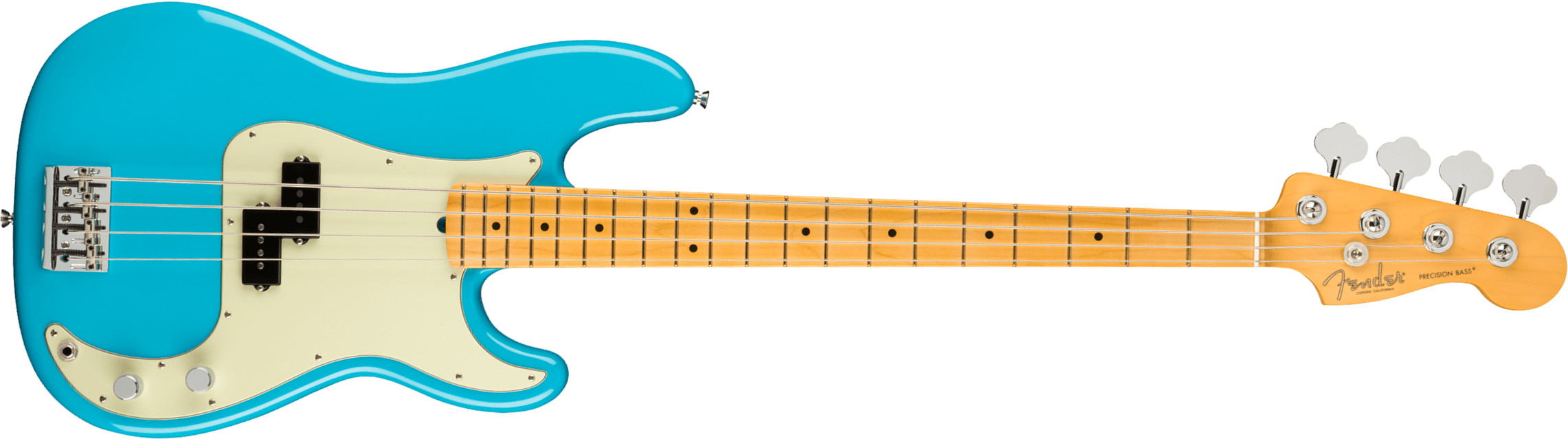 Fender Precision Bass American Professional Ii Usa Mn - Miami Blue - Bajo eléctrico de cuerpo sólido - Main picture