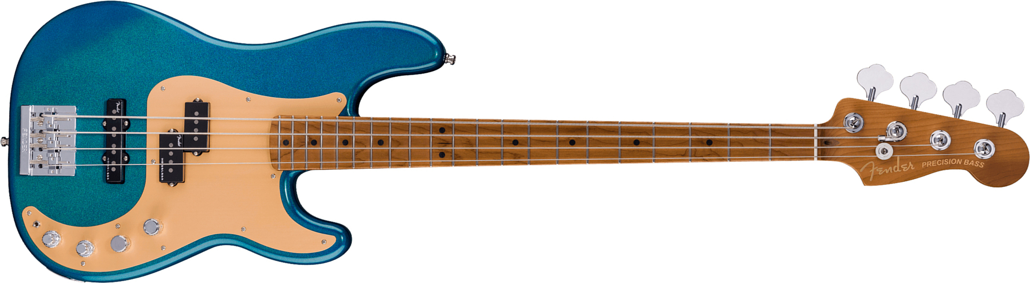 Fender Precision Bass American Ultra Ii Ltd Usa Active Mn - Aurora Metallic - Bajo eléctrico de cuerpo sólido - Main picture
