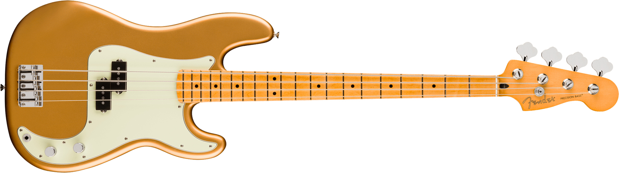 Fender Precision Bass Player Ii 75th Ann. Mex Ht 2s Mn - Aztec Gold - Bajo eléctrico de cuerpo sólido - Main picture