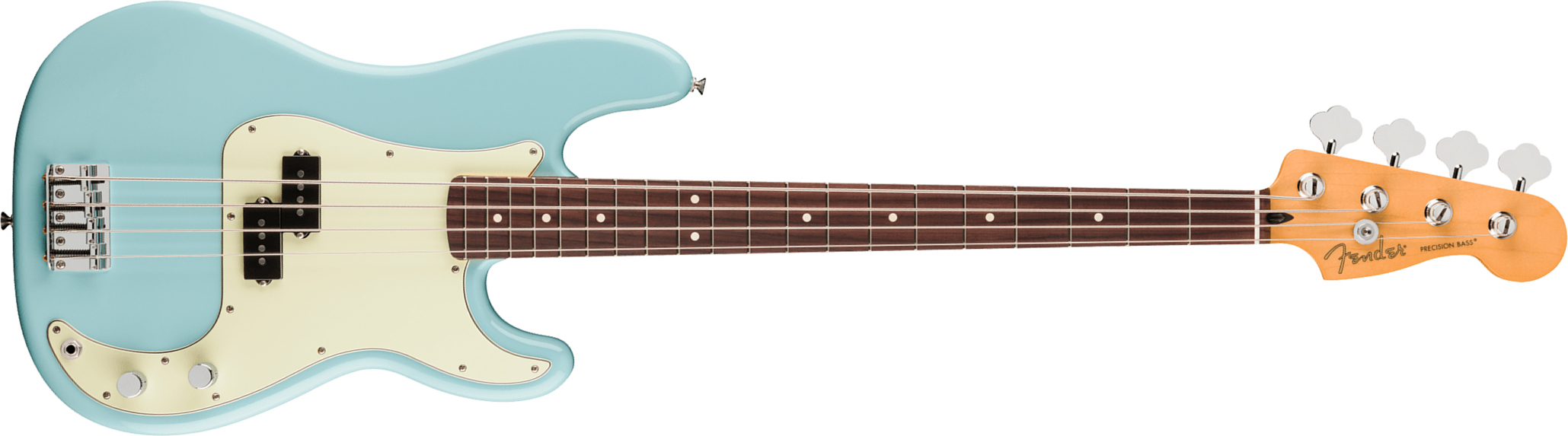 Fender Precision Bass Player Ii 75th Ann. Mex Ht 2s Rw - Daphne Blue - Bajo eléctrico de cuerpo sólido - Main picture