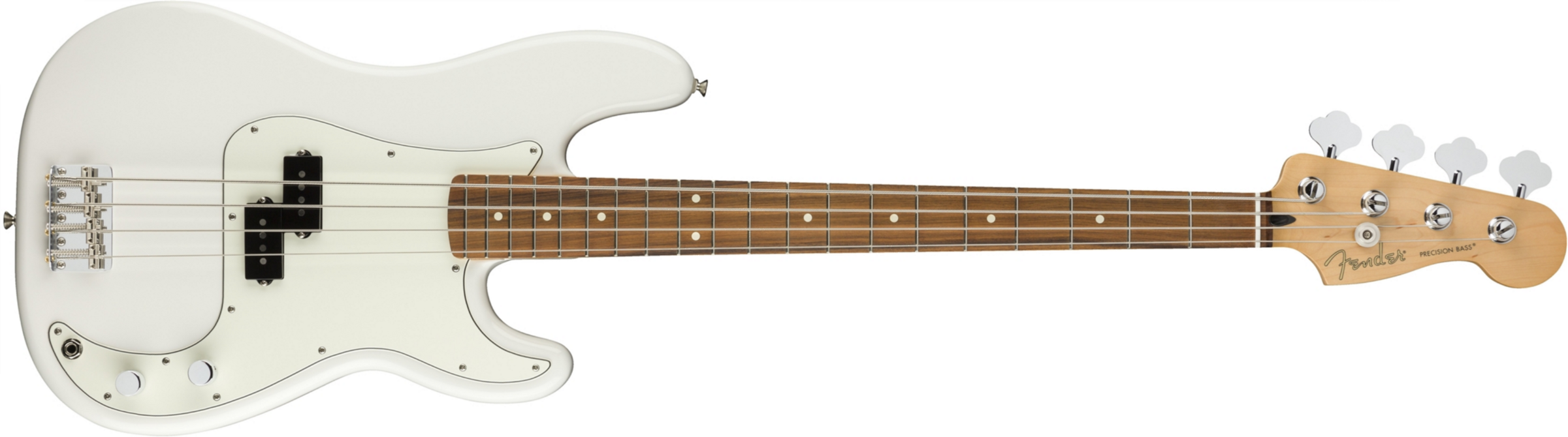 Fender Precision Bass Player Mex Pf - Polar White - Bajo eléctrico de cuerpo sólido - Main picture