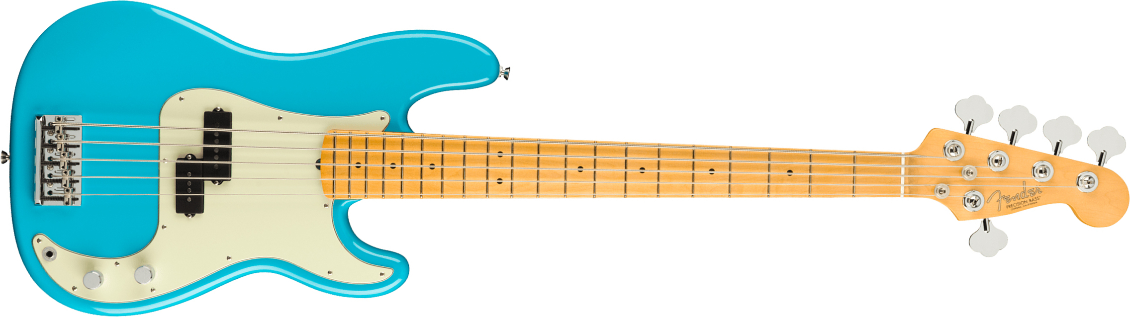 Fender Precision Bass V American Professional Ii Usa 5-cordes Mn - Miami Blue - Bajo eléctrico de cuerpo sólido - Main picture