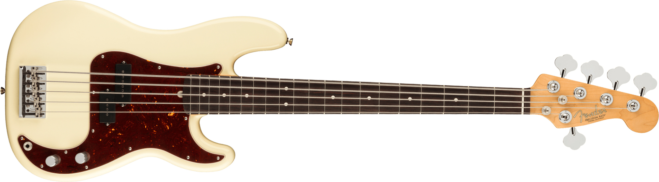 Fender Precision Bass V American Professional Ii Usa 5-cordes Rw - Olympic White - Bajo eléctrico de cuerpo sólido - Main picture
