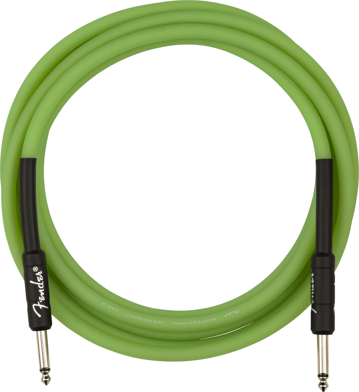 Fender Pro Glow In The Dark Instrument Cable Droit/droit 10ft Green - Cable - Main picture