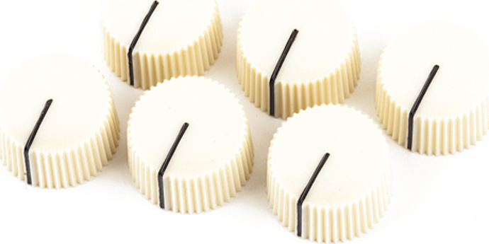 Fender Pure Vintage Radio Amplifier Knobs X6 Cream - Botón para amplificador - Main picture