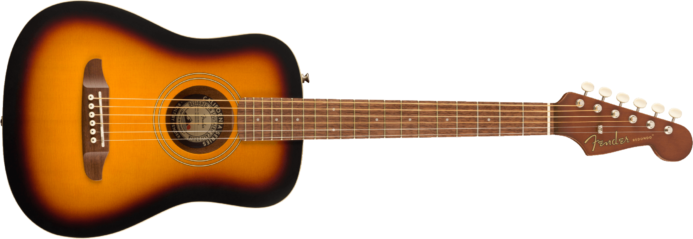 Fender Redondo Mini Dreadnought Epicea Acajou Pf - Sunburst - Guitarra acústica de viaje - Main picture