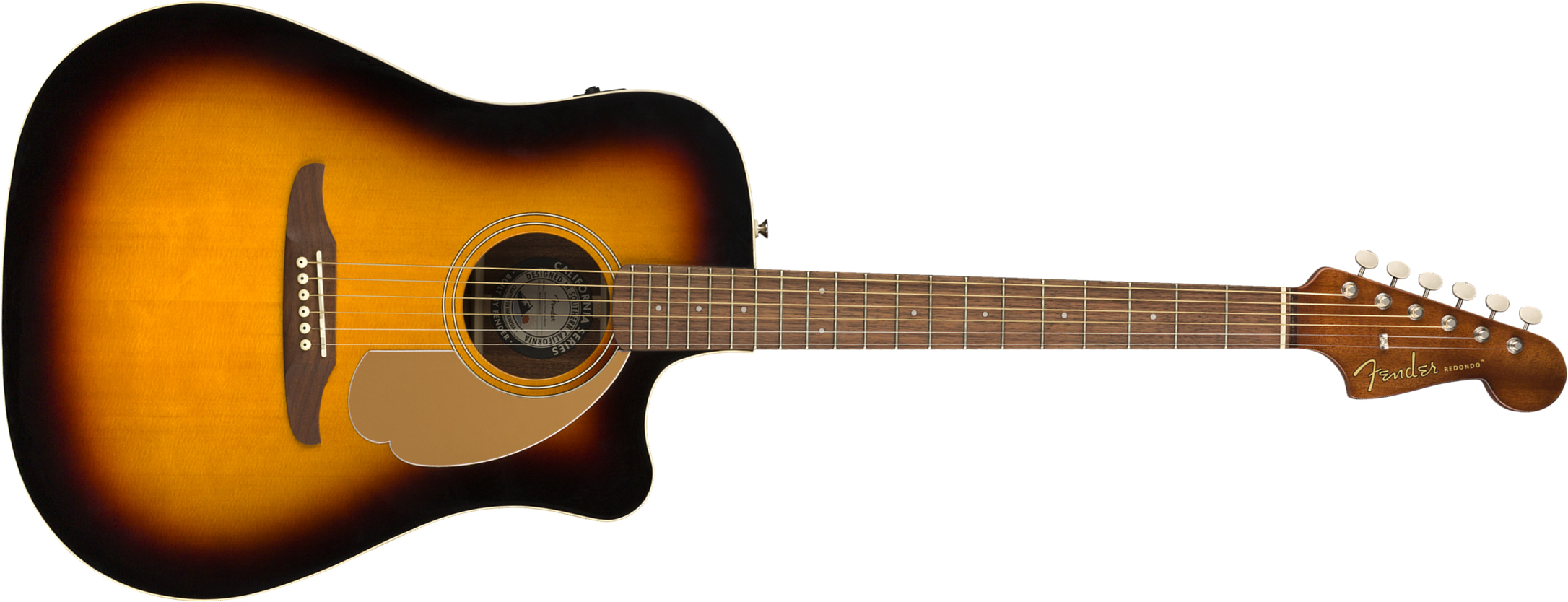 Fender Redondo Player California Dreadnought Cw Epicea Acajou Wal - Sunburst - Guitarra electro acustica - Main picture