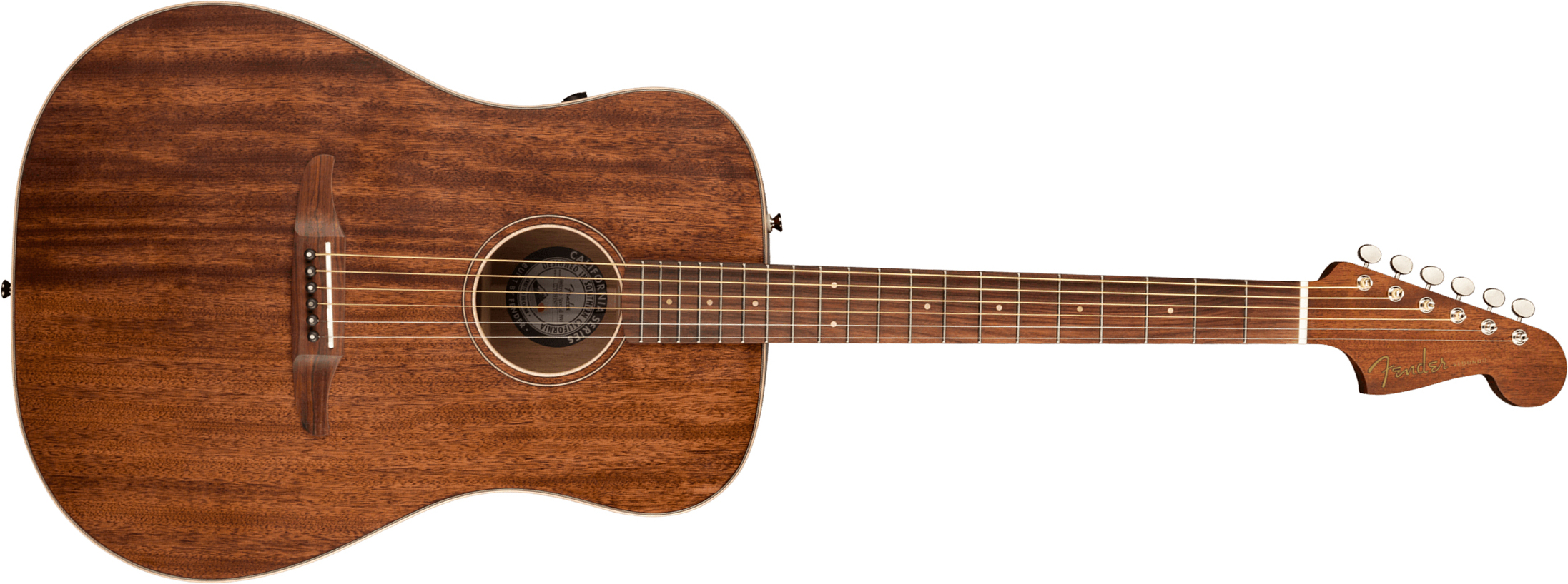 Fender Redondo Special California Dreadnought Tout Acajou Pf +housse - Natural Satin - Guitarra electro acustica - Main picture