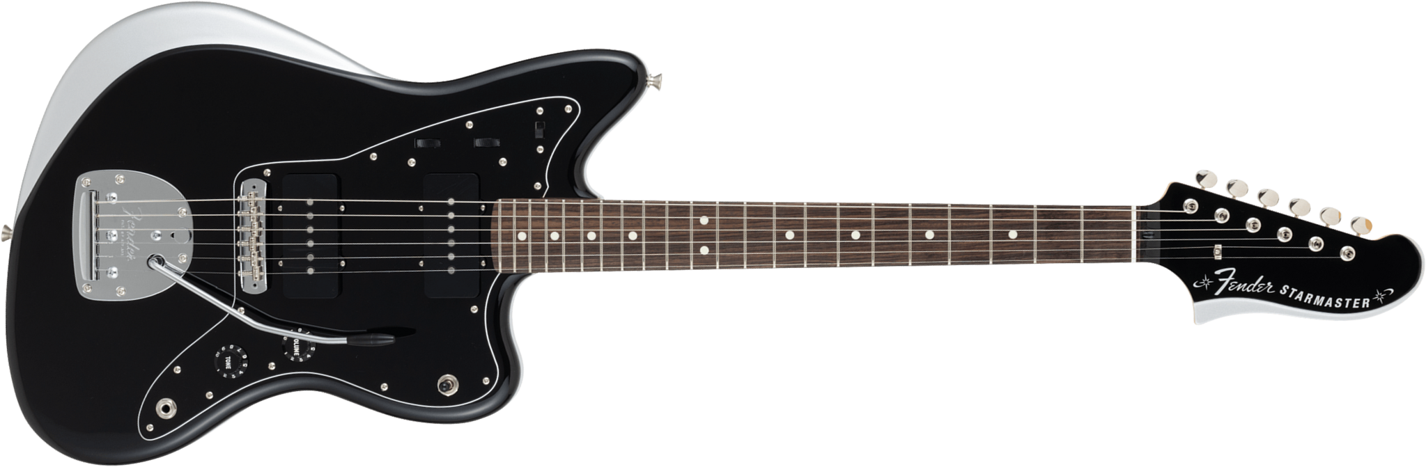 Fender Starmaster Mij Ltd Jap 2s Trem Rw - Black - Guitarra electrica retro rock - Main picture