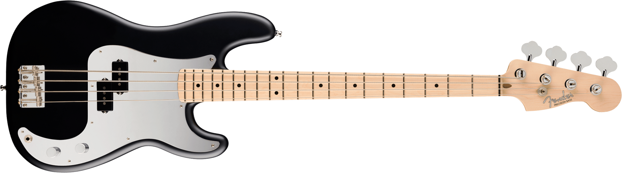 Fender Steve Harris Precision Bass 50th Ann. Mex Signature Ltd Mn - Satin Black - Bajo eléctrico de cuerpo sólido - Main picture