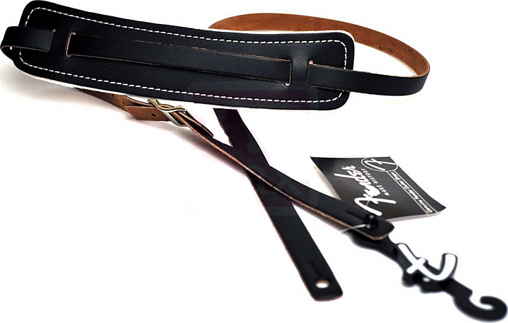 Fender Vintage Standard Leather Strap Black - Correa - Main picture