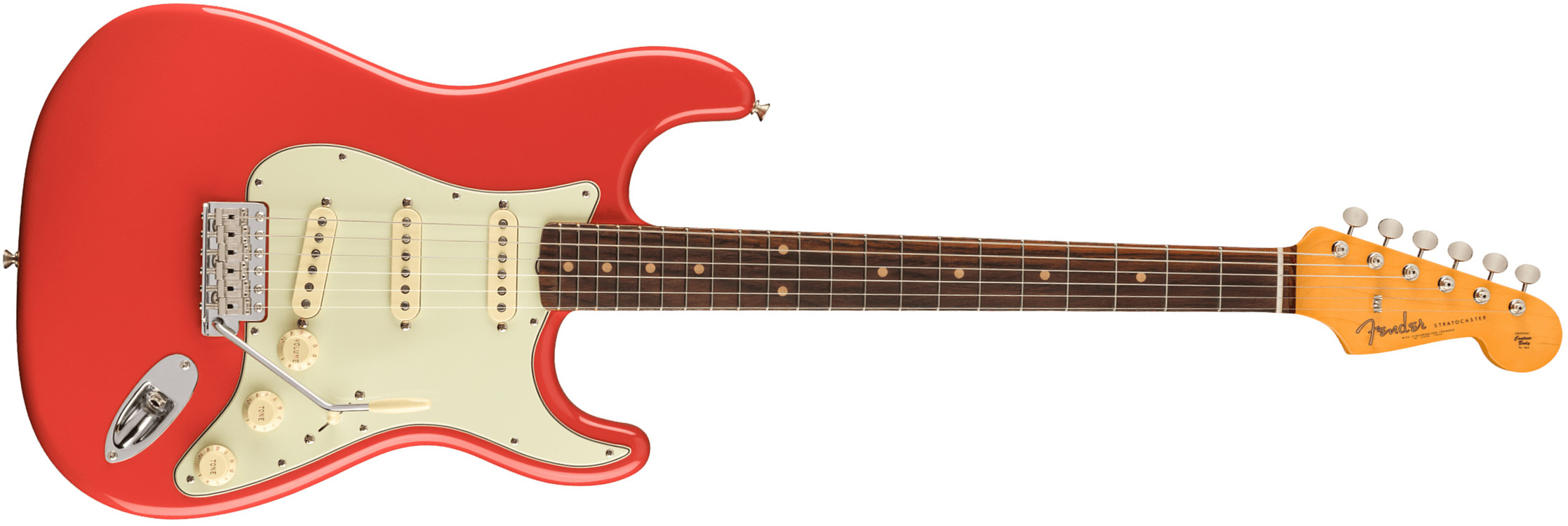 Fender Strat 1961 American Vintage Ii Usa 3s Trem Rw - Fiesta Red - Guitarra eléctrica con forma de str. - Main picture