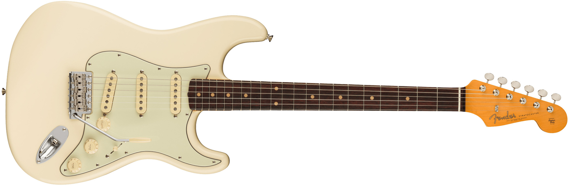 Fender Strat 1961 American Vintage Ii Usa 3s Trem Rw - Olympic White - Guitarra eléctrica con forma de str. - Main picture