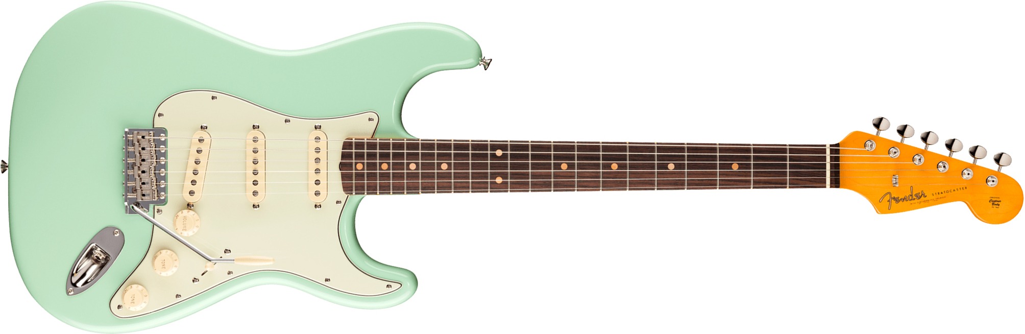 Fender Strat 1961 American Vintage Ii Usa 3s Trem Rw - Surf Green - Guitarra eléctrica con forma de str. - Main picture