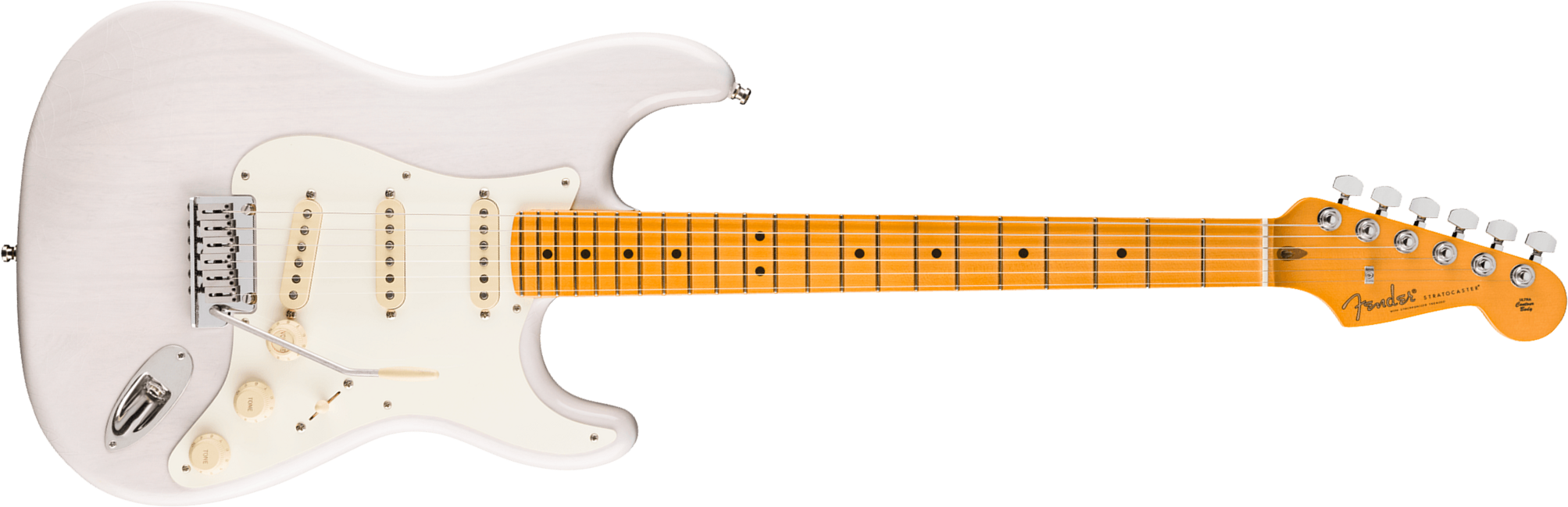 Fender Strat 50s American Ultra Luxe Usa 3s Trem Mn - White Blonde - Guitarra eléctrica con forma de str. - Main picture
