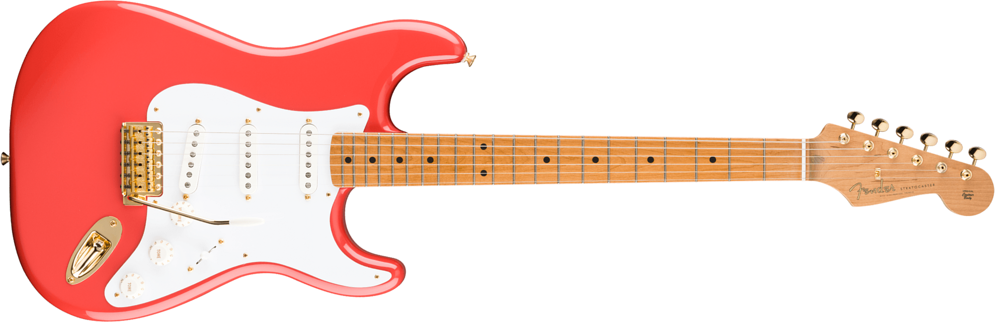 Fender Strat 50s Vintera 2 Mex 3s Custom Shop Trem Mn - Fiesta Red - Guitarra eléctrica con forma de str. - Main picture