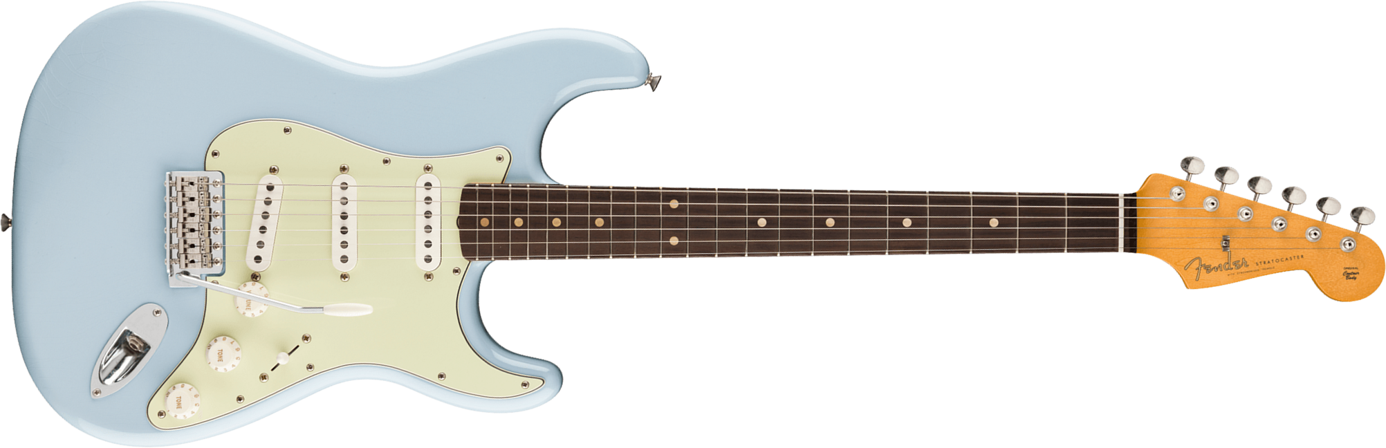Fender Strat 60s Road Worn Vintera 2 Ltd Mex 3s Trem Rw - Sonic Blue - Guitarra eléctrica con forma de str. - Main picture