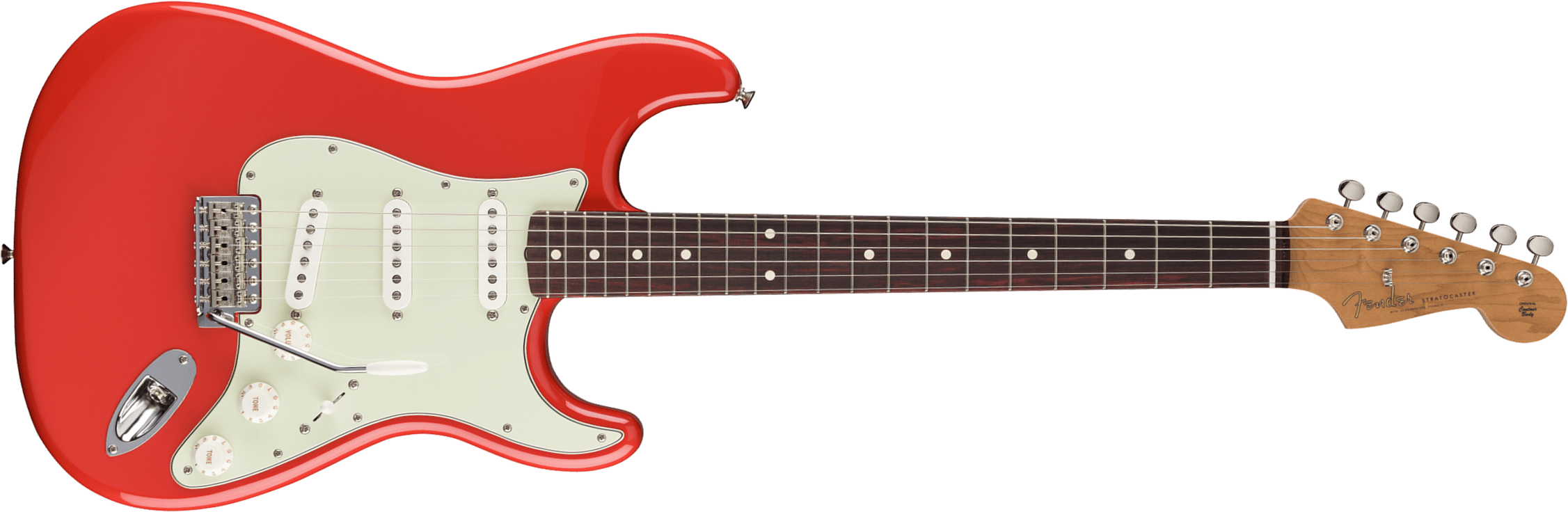 Fender Strat 60s Vintera 2 Ltd 3s Custom Shop Trem Rw - Fiesta Red - Guitarra eléctrica con forma de str. - Main picture