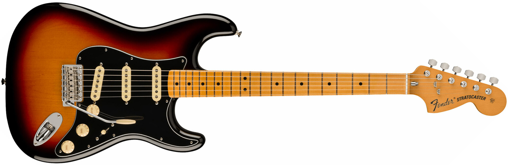 Fender Strat 70s Vintera 2 Mex 3s Trem Mn - 3-color Sunburst - Guitarra eléctrica con forma de str. - Main picture