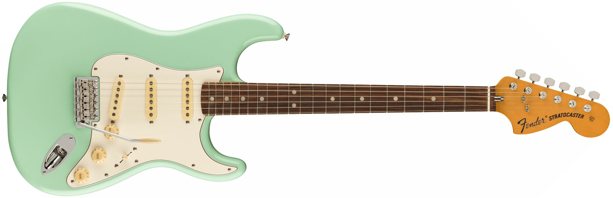 Fender Strat 70s Vintera 2 Mex 3s Trem Rw - Surf Green - Guitarra eléctrica con forma de str. - Main picture
