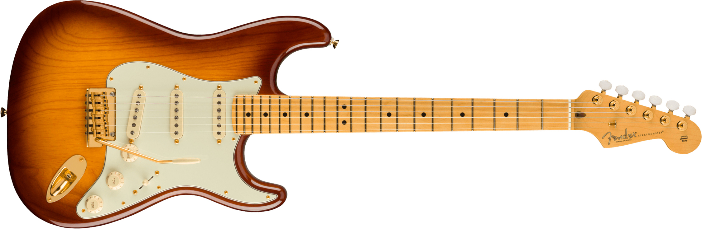 Fender Strat 75th Anniversary Commemorative Ltd Usa Mn +etui - 2-color Bourbon Burst - Guitarra eléctrica con forma de str. - Main picture