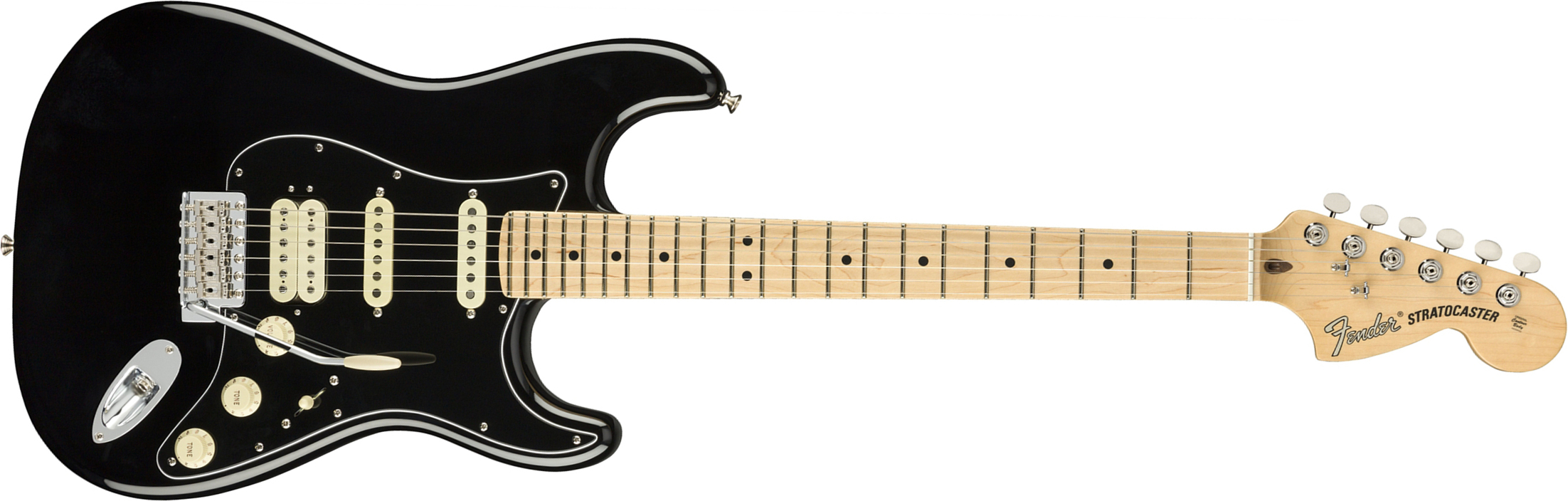 Fender Strat American Performer Usa Hss Mn - Black - Guitarra eléctrica con forma de str. - Main picture
