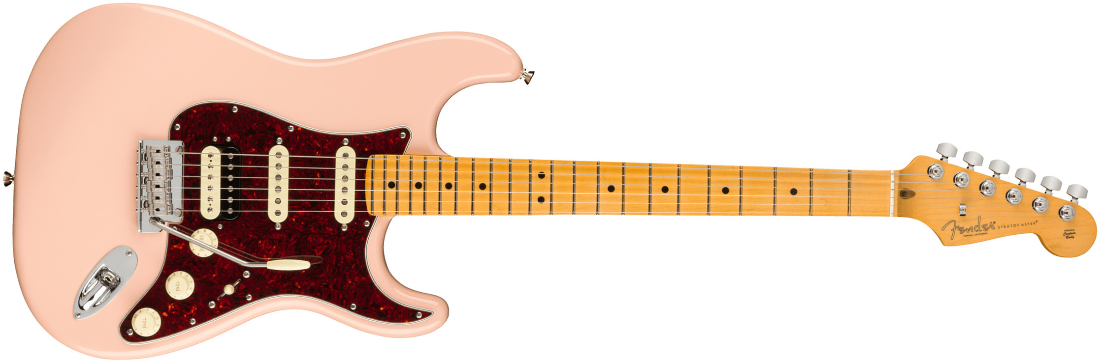 Fender Strat American Pro Ii Ltd Hss Trem Mn - Shell Pink - Guitarra eléctrica con forma de str. - Main picture