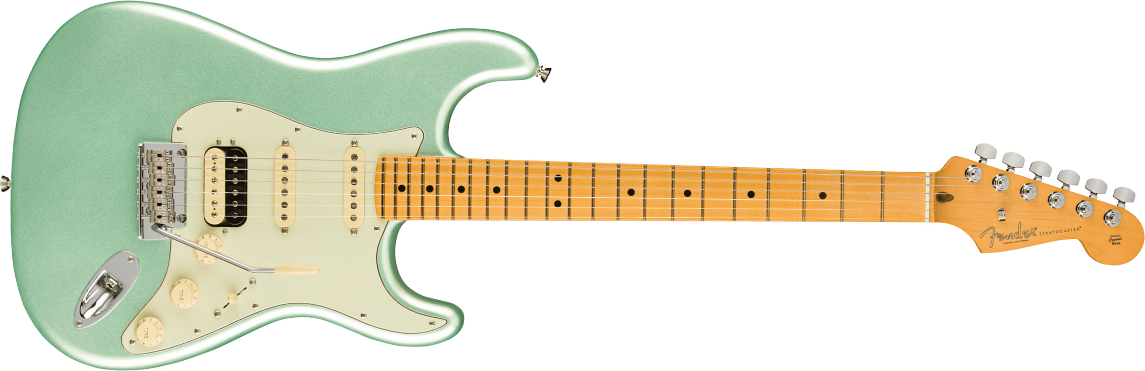 Fender Strat American Professional Ii Hss Usa Mn - Mystic Surf Green - Guitarra eléctrica con forma de str. - Main picture