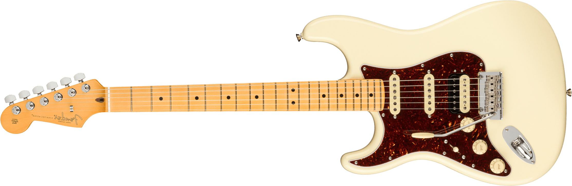 Fender Strat American Professional Ii Lh Gaucher Usa Mn - Olympic White - Guitarra electrica para zurdos - Main picture