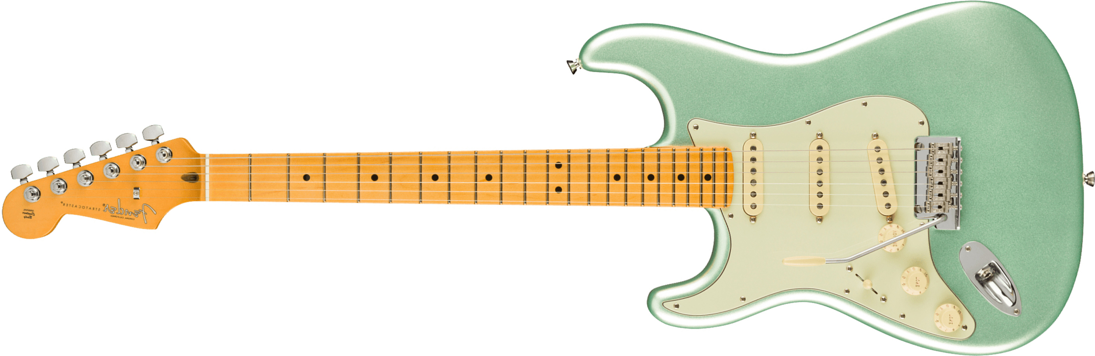 Fender Strat American Professional Ii Lh Gaucher Usa Mn - Mystic Surf Green - Guitarra electrica para zurdos - Main picture