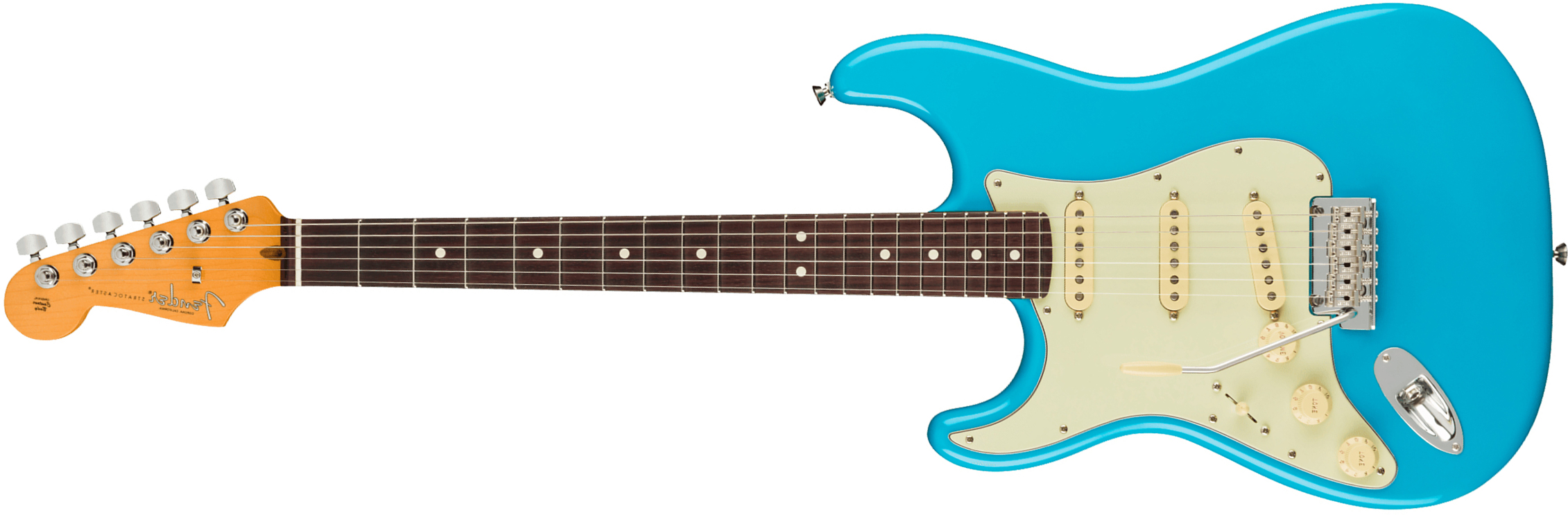 Fender Strat American Professional Ii Lh Gaucher Usa Rw - Miami Blue - Guitarra electrica para zurdos - Main picture