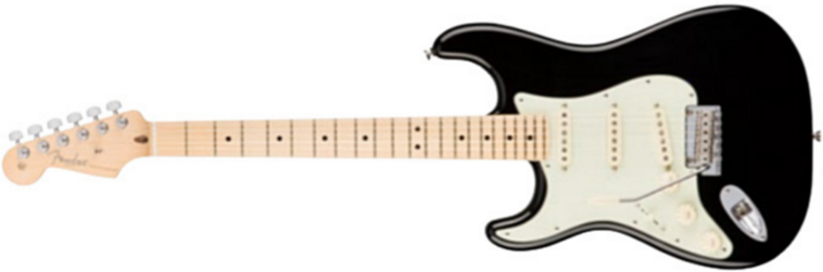 Fender Strat American Professional Lh Usa Gaucher 3s Mn - Black - Guitarra electrica para zurdos - Main picture
