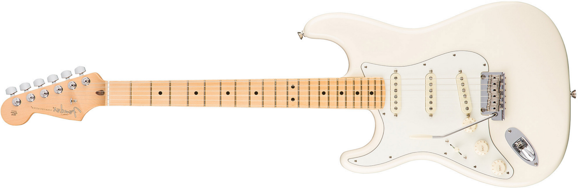 Fender Strat American Professional Lh Usa Gaucher 3s Mn - Olympic White - Guitarra electrica para zurdos - Main picture