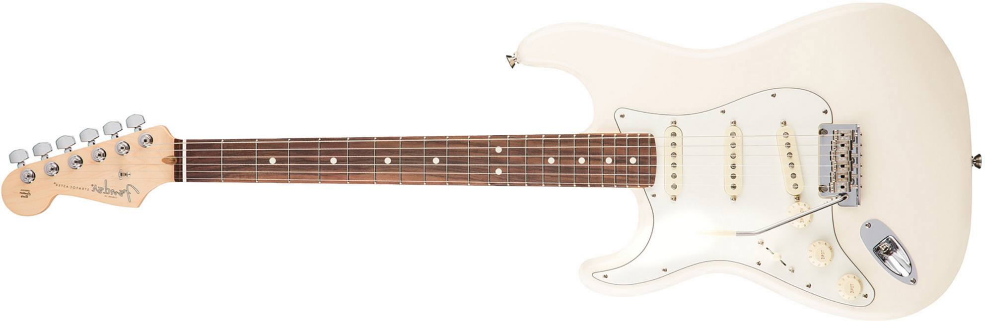 Fender Strat American Professional Lh Usa Gaucher 3s Rw - Olympic White - Guitarra electrica para zurdos - Main picture