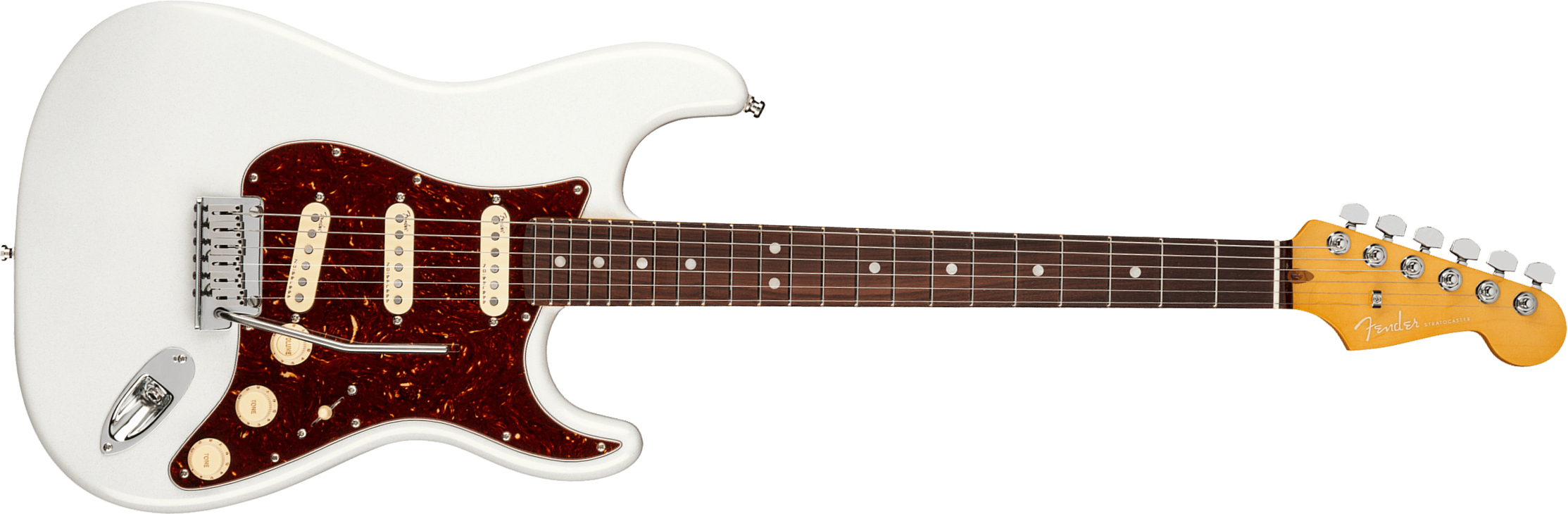 Fender Strat American Ultra 2019 Usa Rw - Arctic Pearl - Guitarra eléctrica con forma de str. - Main picture