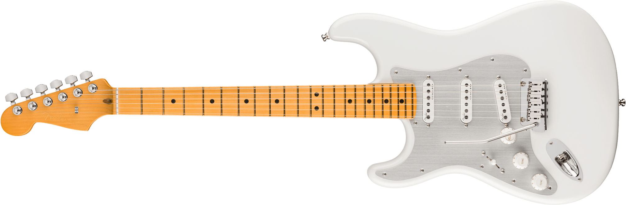 Fender Strat American Ultra Ii Lh Usa Gaucher Trem 3s Mn - Avalanche - Guitarra eléctrica con forma de str. - Main picture