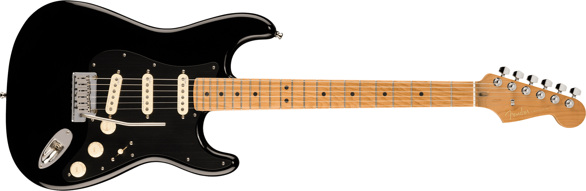 Fender Strat American Ultra Ii Ltd Usa 3s Trem Mn - Black - Guitarra eléctrica con forma de str. - Main picture