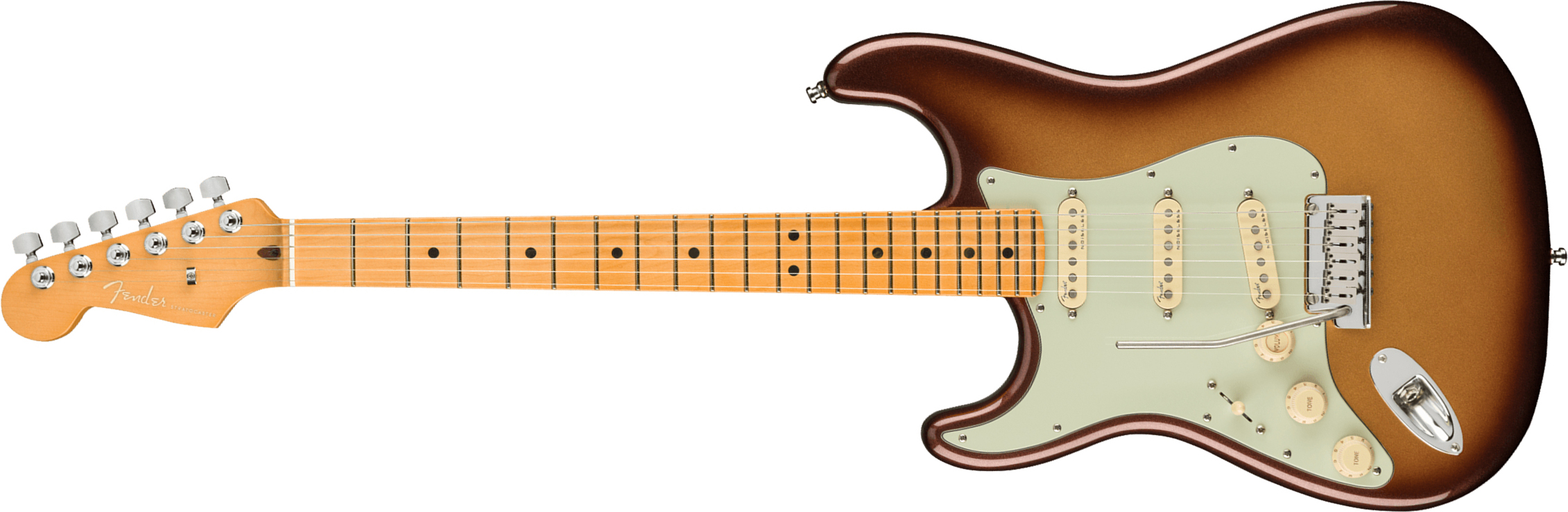 Fender Strat American Ultra Lh Gaucher Usa Mn +etui - Mocha Burst - Guitarra eléctrica con forma de str. - Main picture