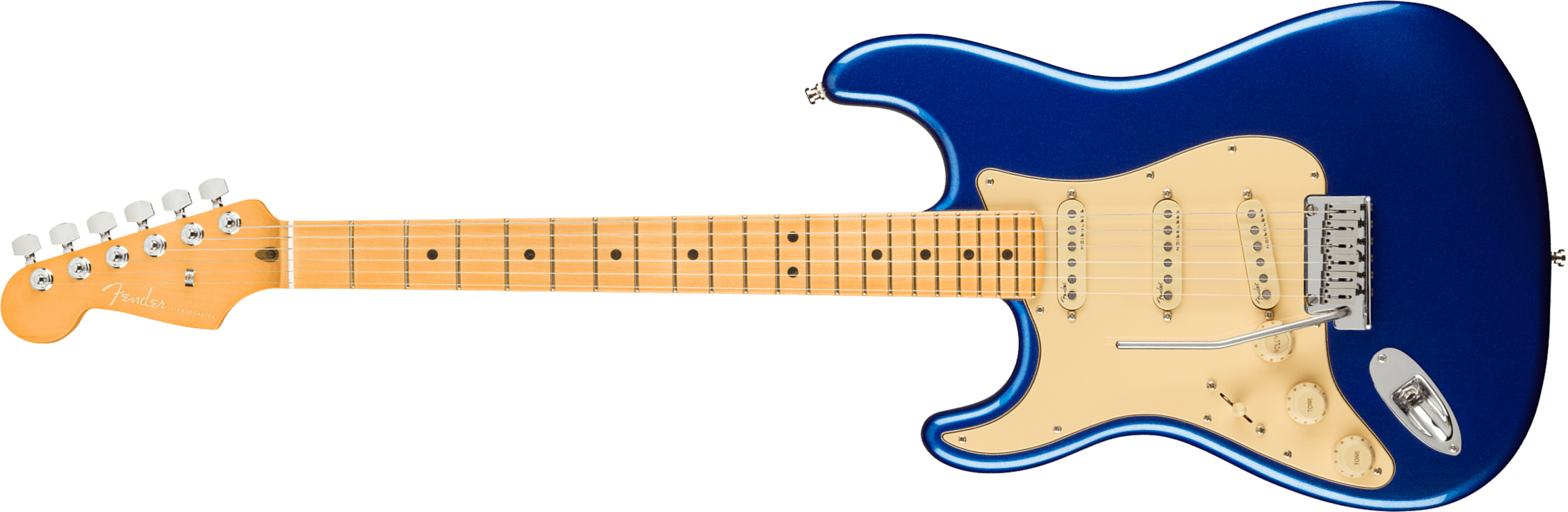 Fender Strat American Ultra Lh Gaucher Usa Mn +etui - Cobra Blue - Guitarra eléctrica con forma de str. - Main picture