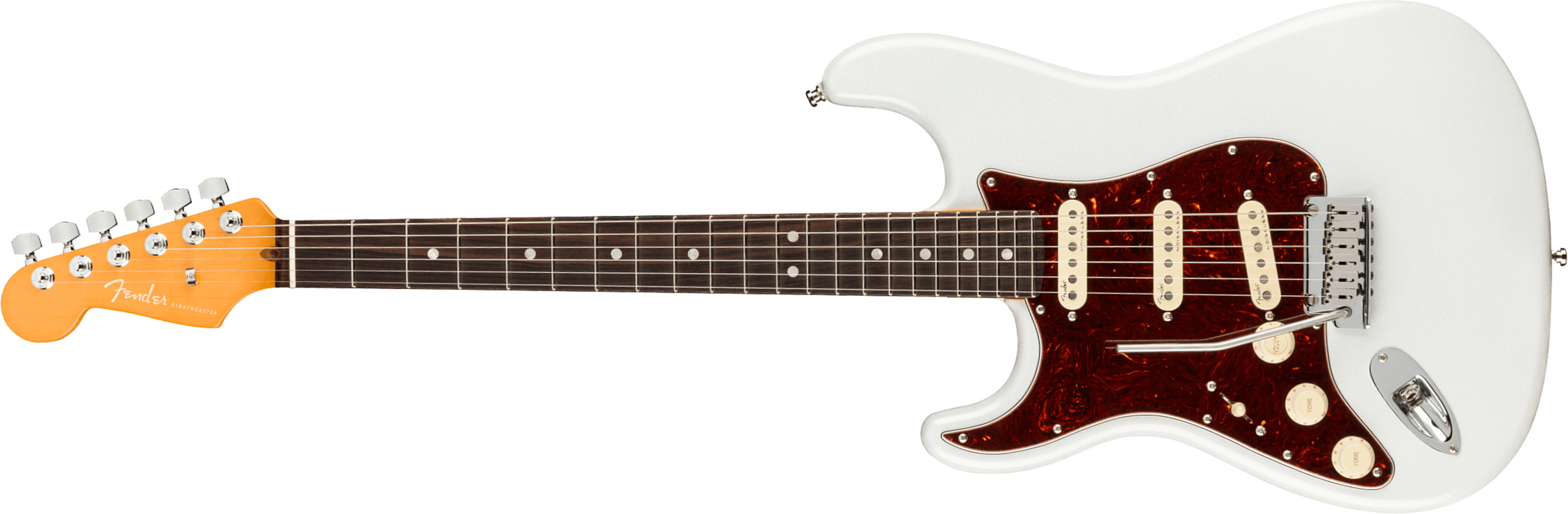 Fender Strat American Ultra Lh Gaucher Usa Rw +etui - Arctic Pearl - Guitarra electrica para zurdos - Main picture