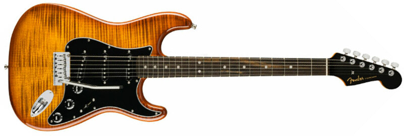 Fender Strat American Ultra Ltd Usa 3s Trem Eb - Tiger's Eye - Guitarra eléctrica con forma de str. - Main picture